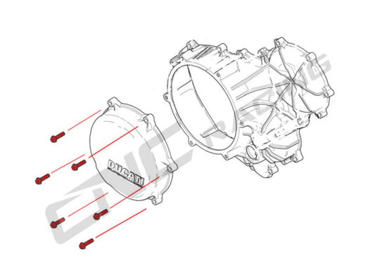 KV430X - CNC RACING Ducati Panigale / Streetfighter V2 Titanium Clutch Cover Bolts – Accessories in the Motoraider Motorcycle Aftermarket Accessories and Parts Online Shop