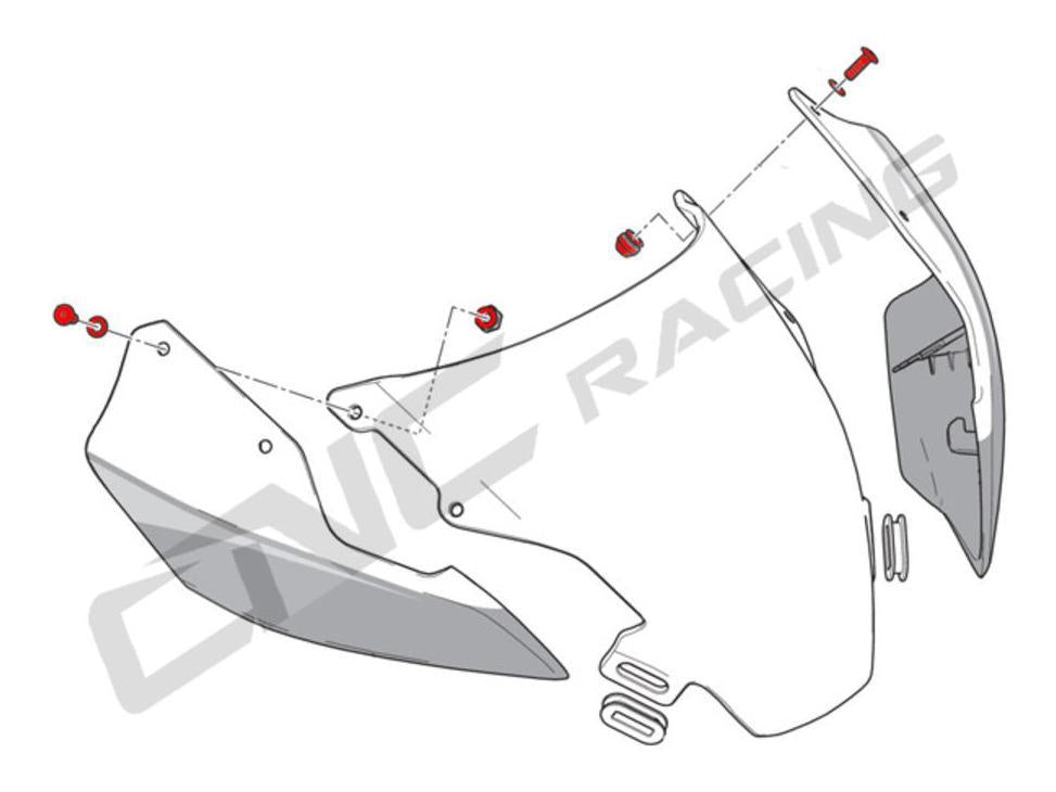 KV434 - CNC RACING Aprilia / Ducati Screen Bolts kit – Accessories in the Motoraider Motorcycle Aftermarket Accessories and Parts Online Shop