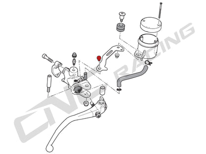 KV443X - CNC RACING Ducati / Aprilia Titanium Front Brake/Clutch Fluid Tank Bracket Screw – Accessories in the Motoraider Motorcycle Aftermarket Accessories and Parts Online Shop