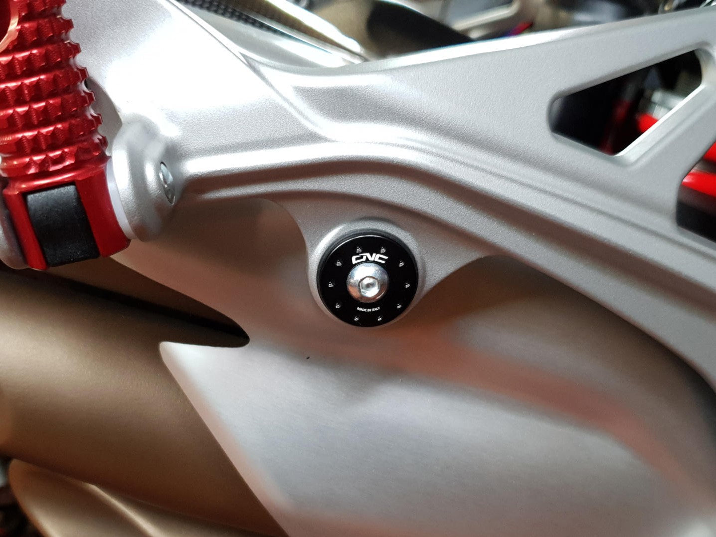 KV453 - CNC RACING MV Agusta Exhaust Silencer Bracket Collar Screw – Accessories in the Motoraider Motorcycle Aftermarket Accessories and Parts Online Shop