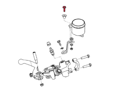 KV458 - CNC RACING Aprilia RS 660 Front Brake Fluid Tank Screw – Accessories in the Motoraider Motorcycle Aftermarket Accessories and Parts Online Shop