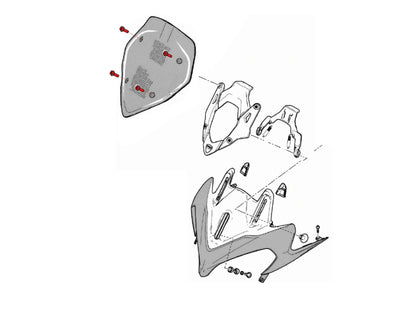 KV462 - CNC RACING Ducati Multistrada 1200 (13/14) Carbon Wind Screen Screw – Accessories in the Motoraider Motorcycle Aftermarket Accessories and Parts Online Shop