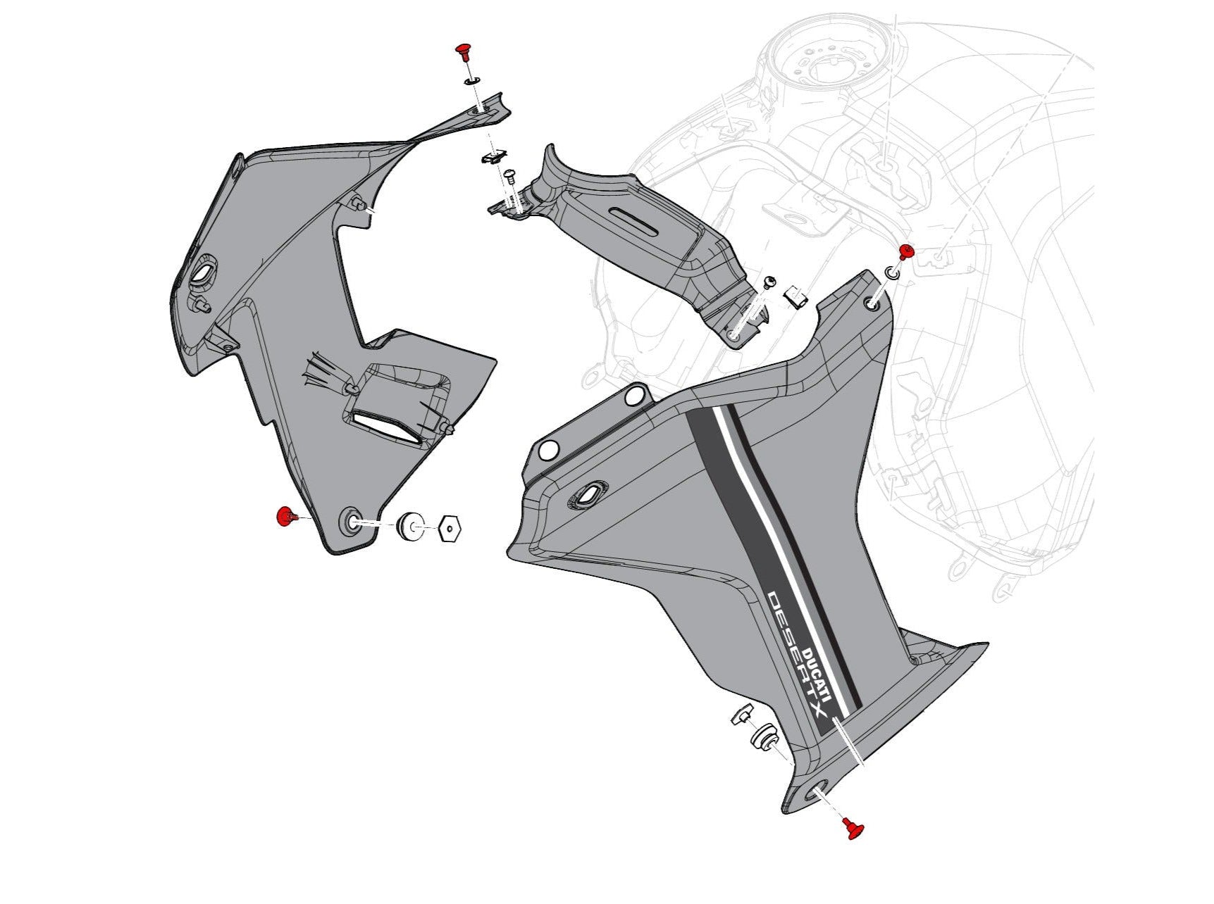 KV478 - CNC RACING Ducati DesertX (2022+) Front Fairing Screws – Accessories in the Motoraider Motorcycle Aftermarket Accessories and Parts Online Shop