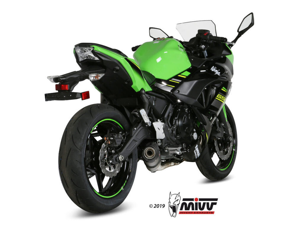 MIVV K.044 KAWASAKI NINJA 650 / Z 650 ( 2017 / 23 ) Full System Exhaust "Oval" (titanium + carbon cap; approved) – Accessories in the 2WheelsHero Motorcycle Aftermarket Accessories and Parts Online Shop