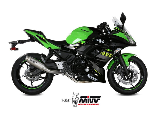 MIVV K.044 KAWASAKI NINJA 650 / Z 650 ( 2017 / 23 ) Full System High Exhaust "GP PRO" (titanium; approved) – Accessories in the 2WheelsHero Motorcycle Aftermarket Accessories and Parts Online Shop
