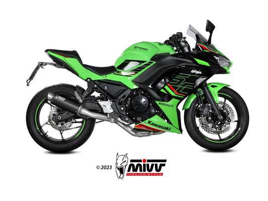 MIVV K.058 KAWASAKI NINJA 650 ( 2024+ ) Full System High Exhaust "GP Pro" (black; approved) – Accessories in the 2WheelsHero Motorcycle Aftermarket Accessories and Parts Online Shop