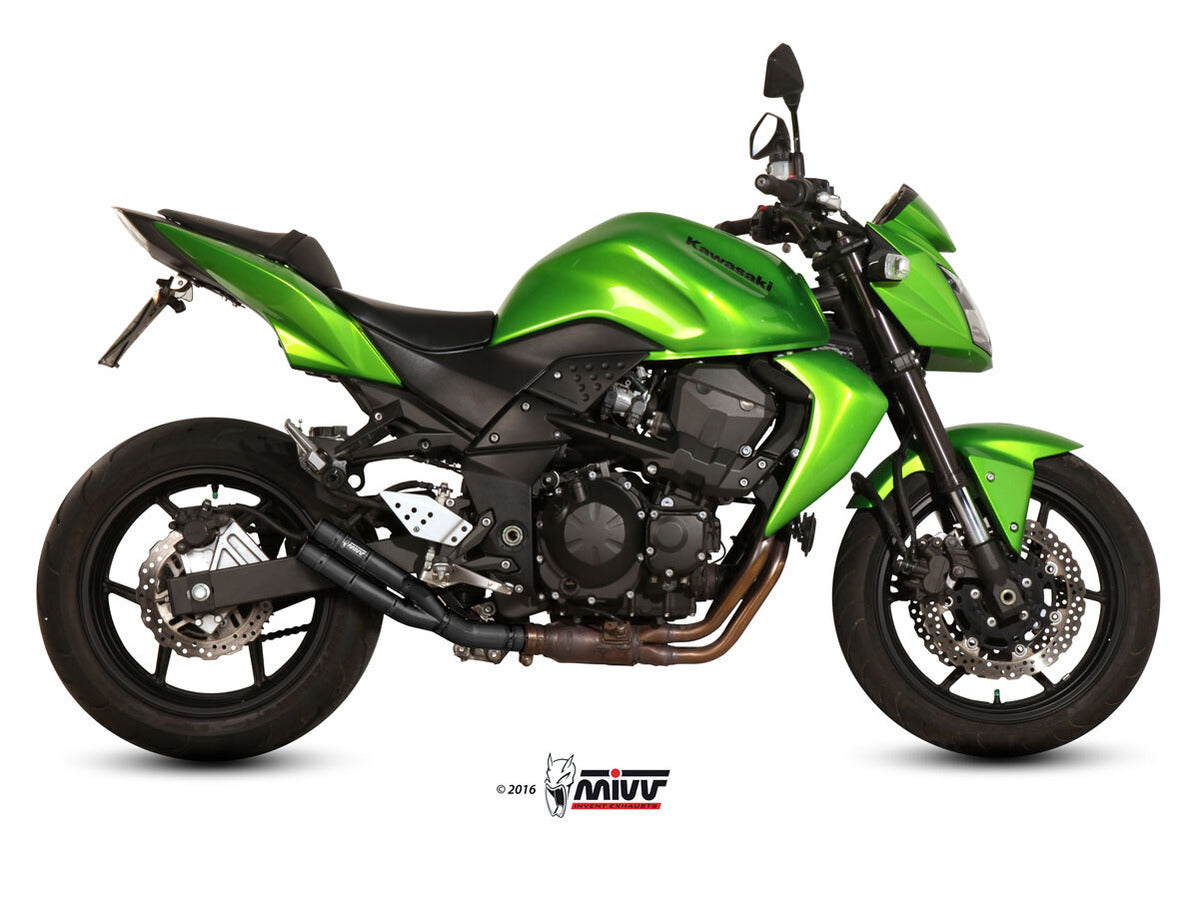 MIVV K.018 KAWASAKI Z 750 ( 2007 / 14 ) Slip On Exhaust "Double Gun" (black; not approved) – Accessories in the 2WheelsHero Motorcycle Aftermarket Accessories and Parts Online Shop