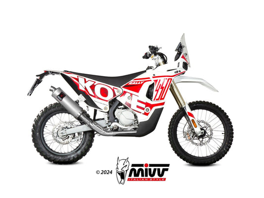 MIVV KO.001 KOVE 450 RALLY ( 2023+ ) Slip-on Exhaust "Dakar" (stainless steel; approved) – Accessories in the 2WheelsHero Motorcycle Aftermarket Accessories and Parts Online Shop