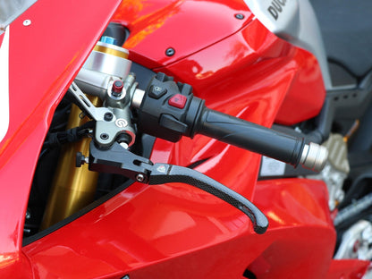 LCR12 - CNC RACING Ducati / Aprilia / MV Agusta Carbon Folding Clutch Lever – Accessories in the Motoraider Motorcycle Aftermarket Accessories and Parts Online Shop