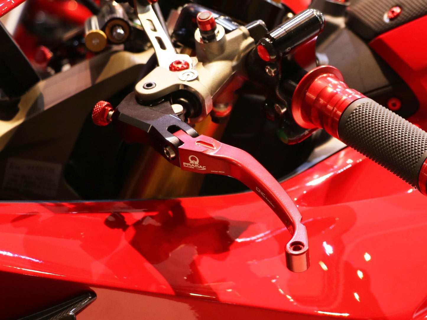 LCR12PR - CNC RACING Ducati / Aprilia / MV Agusta Folding Clutch Lever (Pramac edition) – Accessories in the Motoraider Motorcycle Aftermarket Accessories and Parts Online Shop