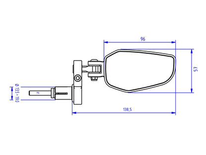 MR711 - CNC RACING Bar End Mirror "EVO" (right) – Accessories in the Motoraider Motorcycle Aftermarket Accessories and Parts Online Shop