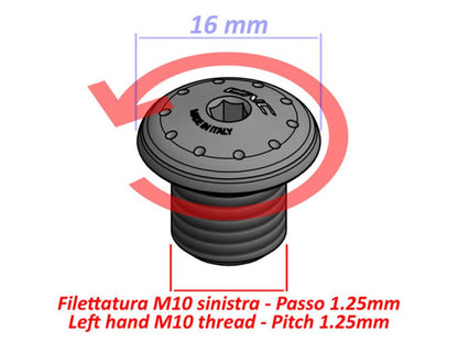MRA12 - CNC RACING Universal Mirror Blanking Plug (M10; left) – Accessories in the Motoraider Motorcycle Aftermarket Accessories and Parts Online Shop