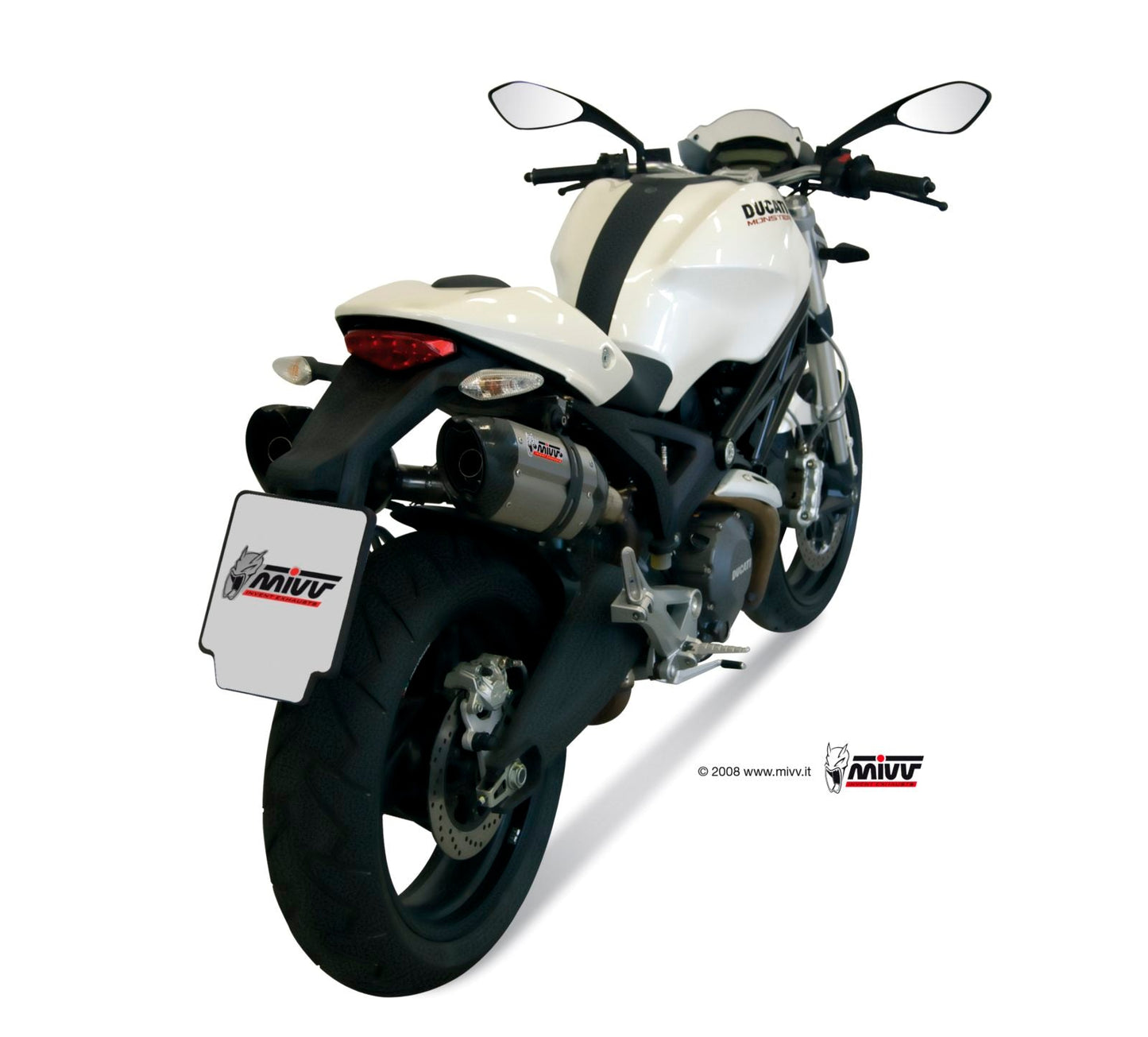 MIVV D.023 Ducati Monster 696 (08/14) Dual Slip-on Exhaust "Suono" (stainless steel; approved) – Accessories in the 2WheelsHero Motorcycle Aftermarket Accessories and Parts Online Shop
