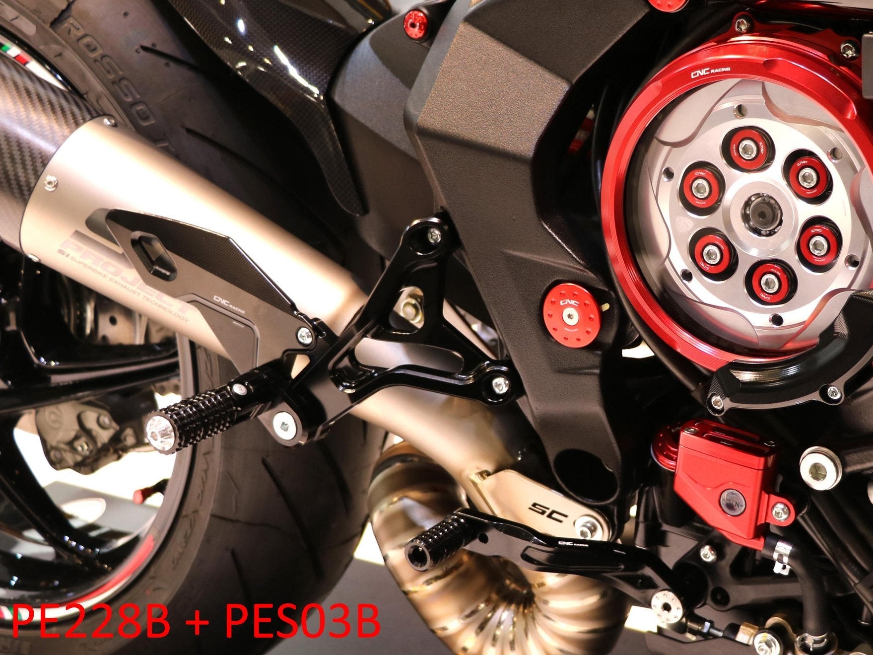 PE228 - CNC RACING MV Agusta Dragster 800 (2017+) Adjustable Rearset – Accessories in the Motoraider Motorcycle Aftermarket Accessories and Parts Online Shop