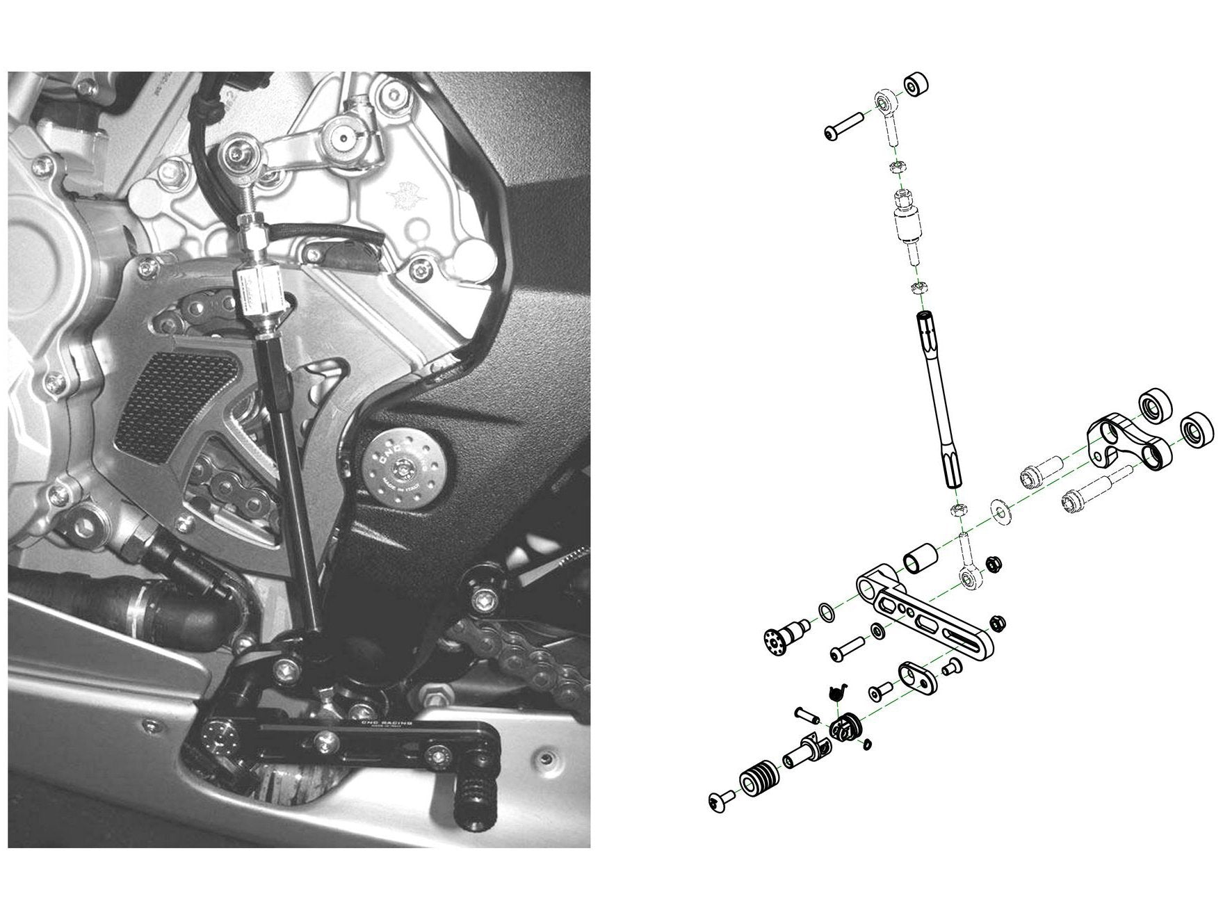 PE330 - CNC RACING MV Agusta Reverse Shift (for CNC RACING rearsets) – Accessories in the Motoraider Motorcycle Aftermarket Accessories and Parts Online Shop