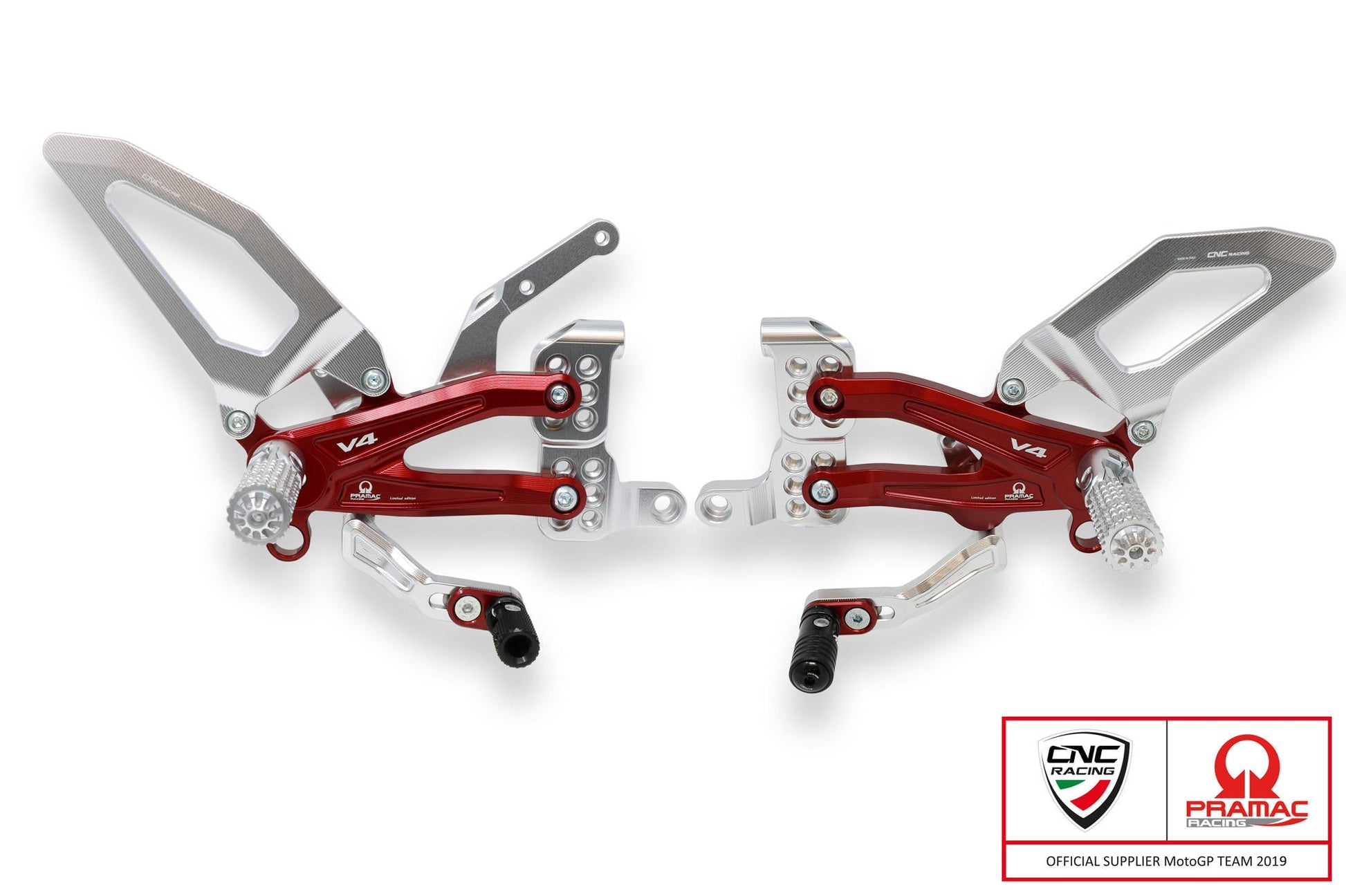 PE408PR - CNC RACING Ducati Panigale V4 (18/24) Adjustable Rearset "RPS Carbon" (Pramac Racing edition) – Accessories in the Motoraider Motorcycle Aftermarket Accessories and Parts Online Shop
