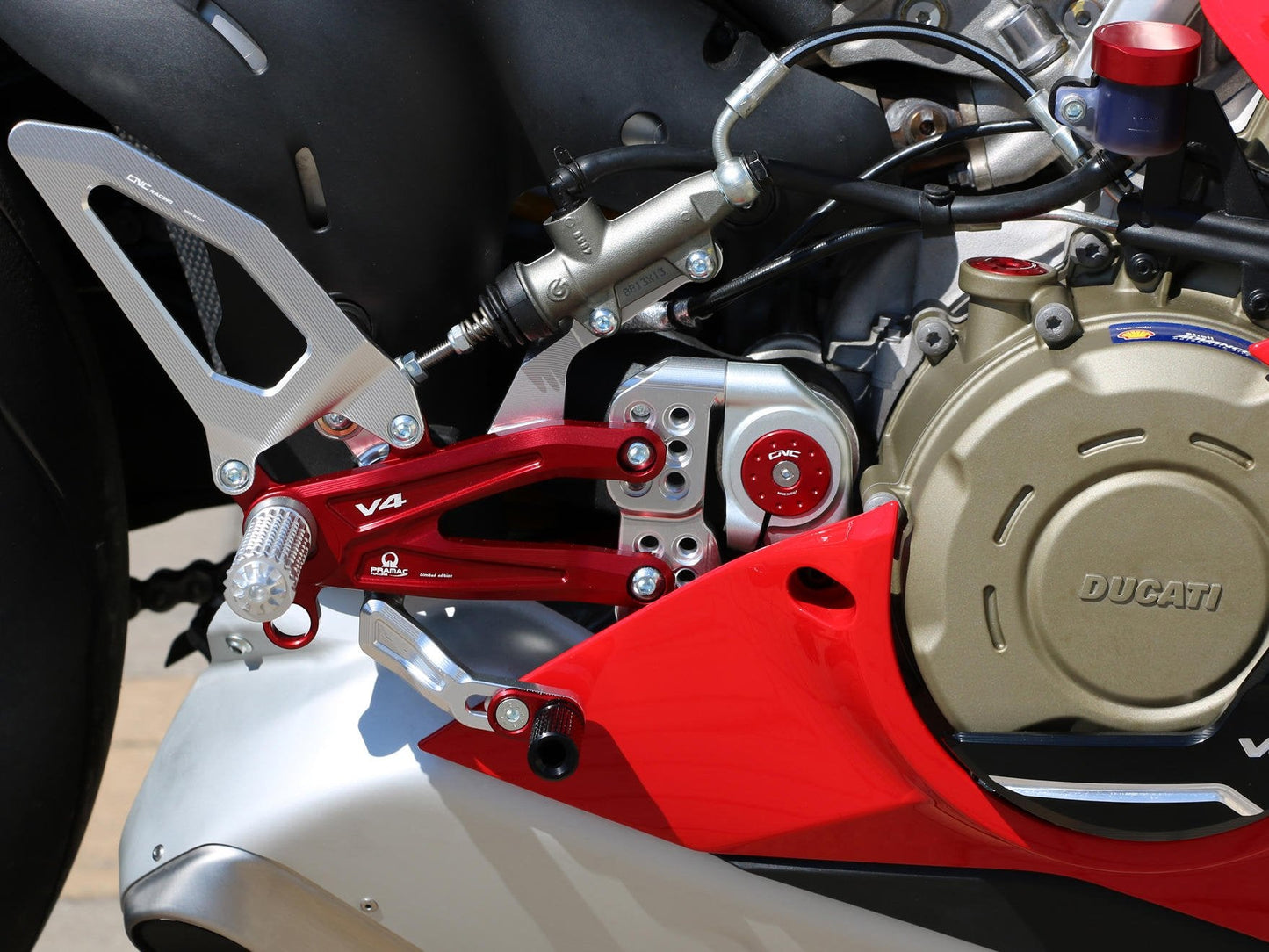 PE407PR - CNC RACING Ducati Panigale V4 (18/24) Adjustable Rearset "Easy" (Pramac Racing edition) – Accessories in the Motoraider Motorcycle Aftermarket Accessories and Parts Online Shop