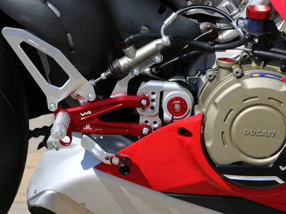 PE407PR - CNC RACING Ducati Panigale V4 (18/24) Adjustable Rearset "Easy" (Pramac Racing edition) – Accessories in the Motoraider Motorcycle Aftermarket Accessories and Parts Online Shop