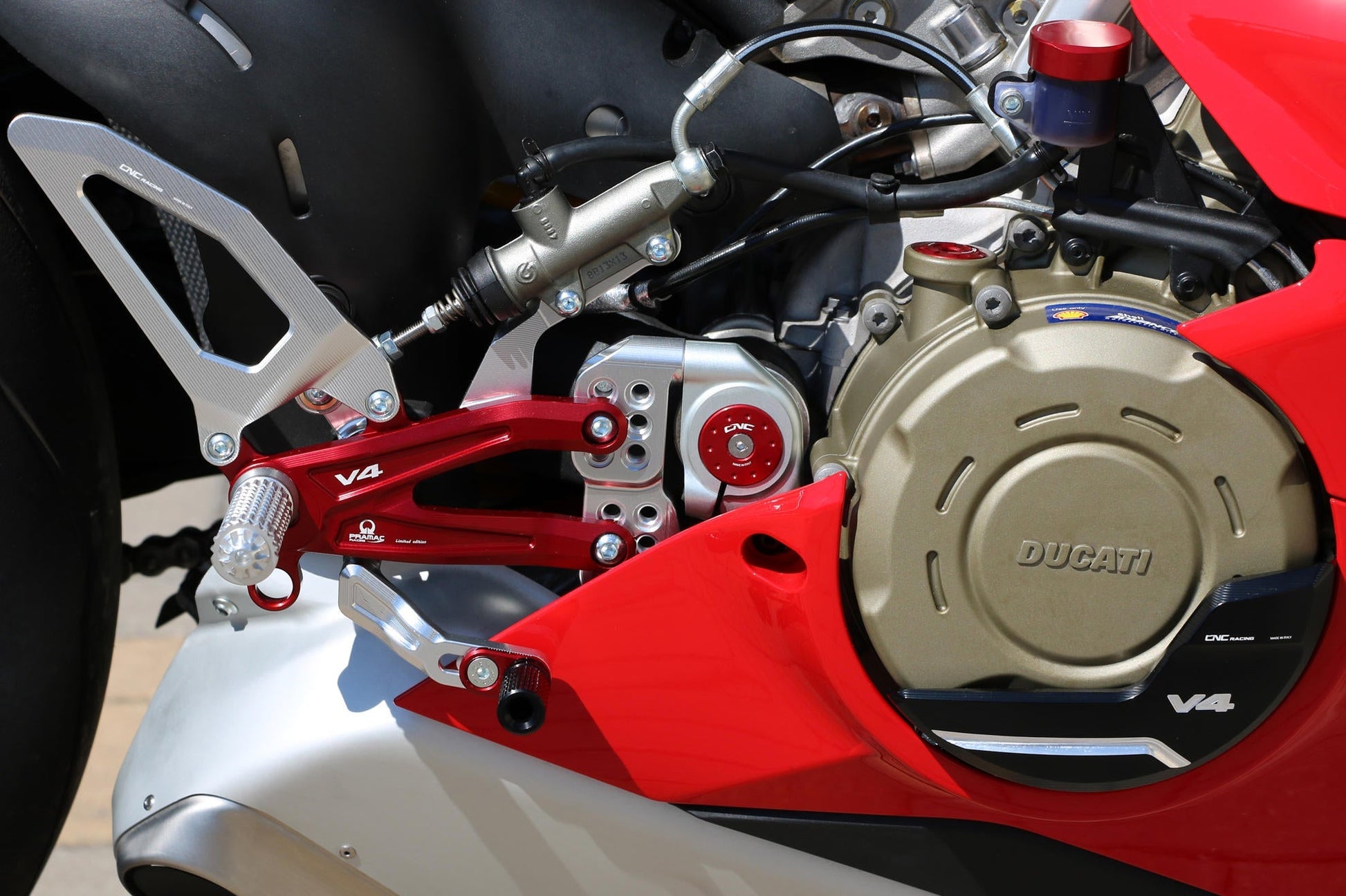 PE406PR - CNC RACING Ducati Panigale V4 (18/24) Adjustable Rearset "RPS" (Pramac Racing edition) – Accessories in the Motoraider Motorcycle Aftermarket Accessories and Parts Online Shop