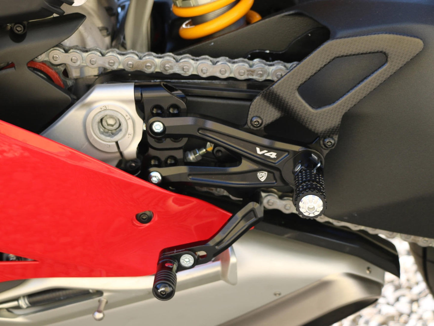 PE408 - CNC RACING Ducati Panigale V4 (18/24) Adjustable Rearset "RPS Carbon" – Accessories in the Motoraider Motorcycle Aftermarket Accessories and Parts Online Shop