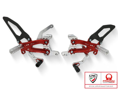 PE408PR - CNC RACING Ducati Panigale V4 (18/24) Adjustable Rearset "RPS Carbon" (Pramac Racing edition) – Accessories in the Motoraider Motorcycle Aftermarket Accessories and Parts Online Shop