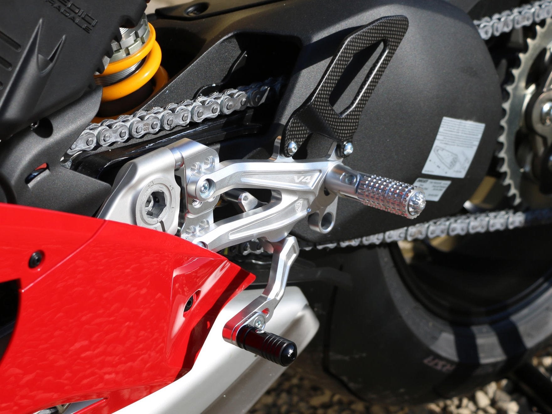 PE408 - CNC RACING Ducati Panigale V4 (18/24) Adjustable Rearset "RPS Carbon" – Accessories in the Motoraider Motorcycle Aftermarket Accessories and Parts Online Shop