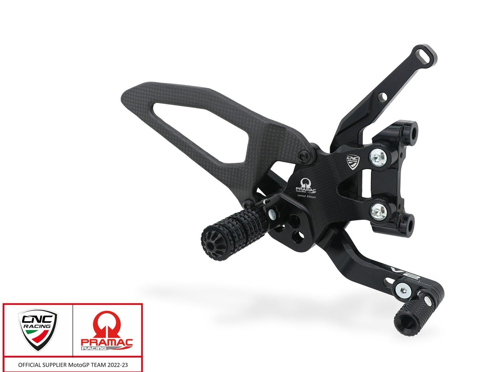 PE411PR - CNC RACING Ducati Streetfighter V2 (2022+) Adjustable Rearset (Pramac Racing Limited Edition) – Accessories in the Motoraider Motorcycle Aftermarket Accessories and Parts Online Shop