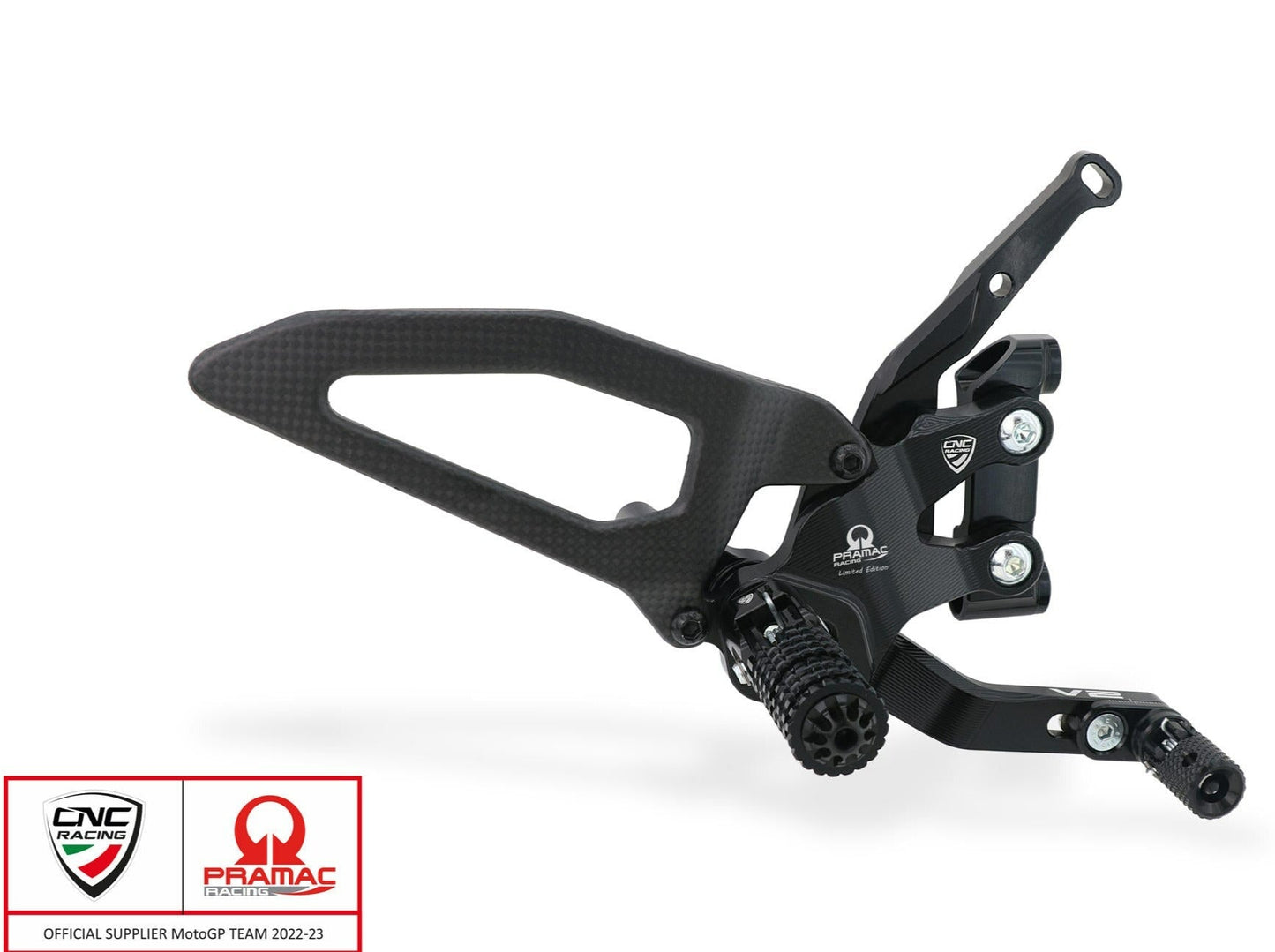 PE411PR - CNC RACING Ducati Streetfighter V2 (2022+) Adjustable Rearset (Pramac Racing Limited Edition) – Accessories in the Motoraider Motorcycle Aftermarket Accessories and Parts Online Shop