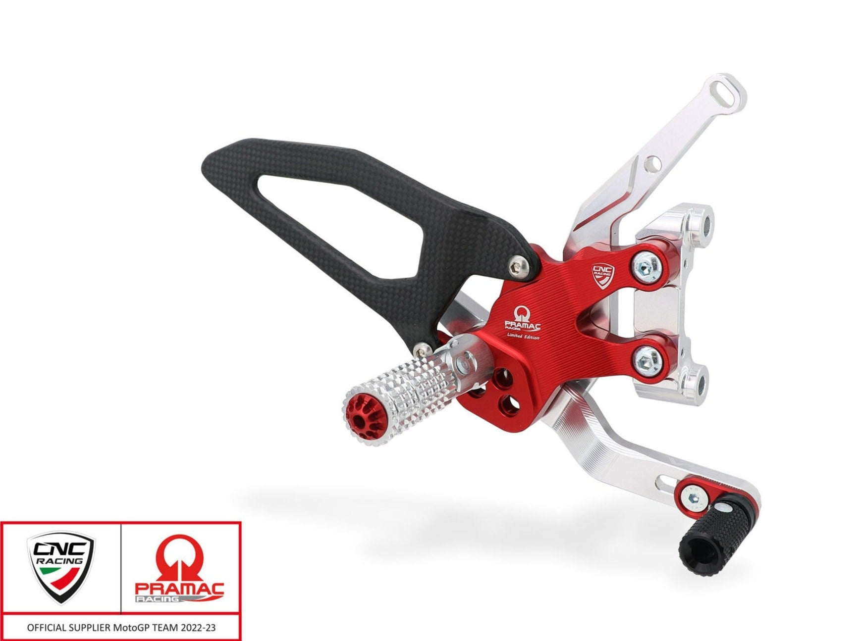 PE411PR - CNC RACING Ducati Streetfighter V2 (2022+) Adjustable Rearset (Pramac Racing Limited Edition) – Accessories in the Motoraider Motorcycle Aftermarket Accessories and Parts Online Shop