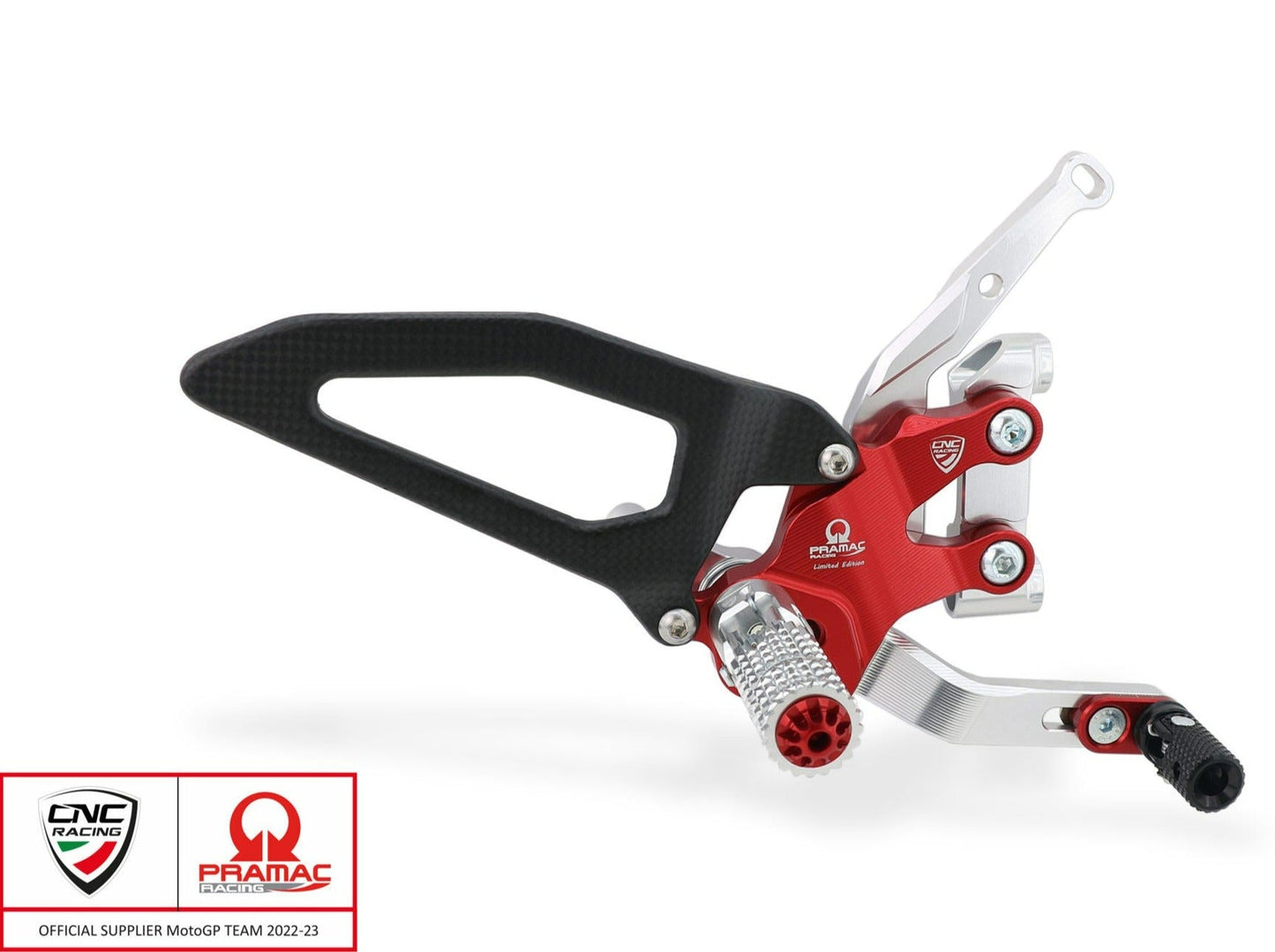 PE411PR - CNC RACING Ducati Streetfighter V2 (2022+) Adjustable Rearset (Pramac Racing Limited Edition) – Accessories in the Motoraider Motorcycle Aftermarket Accessories and Parts Online Shop