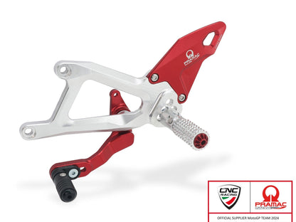 CNC RACING PE414PR Ducati Panigale V4 / V4S (2025+) Adjustable Rearsets (Pramac Limited Edition) – Accessories in the Motoraider Motorcycle Aftermarket Accessories and Parts Online Shop