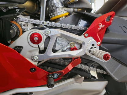 CNC RACING PE414PR Ducati Panigale V4 / V4S (2025+) Adjustable Rearsets (Pramac Limited Edition) – Accessories in the Motoraider Motorcycle Aftermarket Accessories and Parts Online Shop