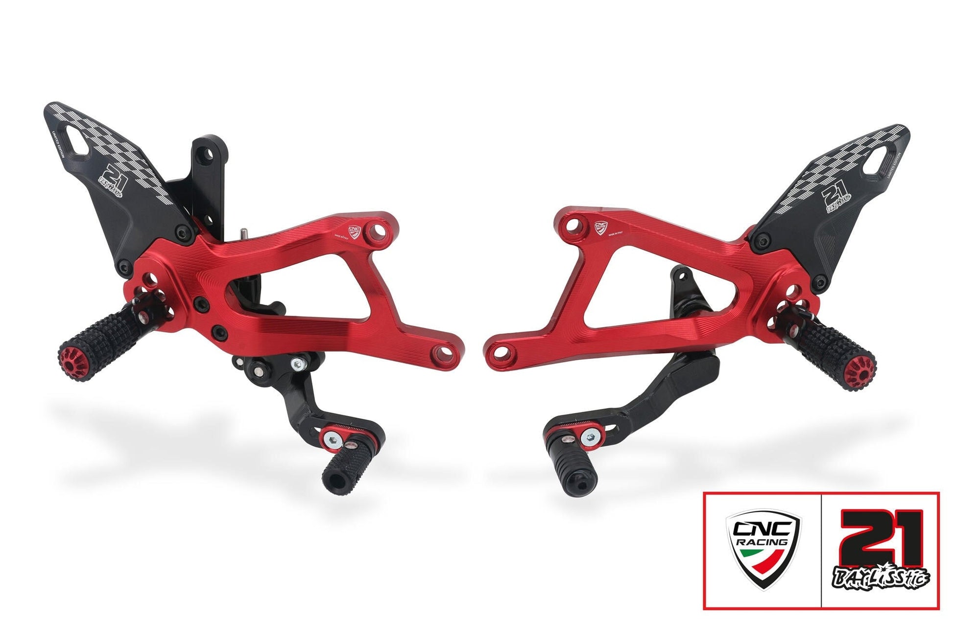 CNC RACING PE414TB Ducati Panigale V4 / V4S (2025+) Adjustable Rearsets (Troy Bayliss Limited Edition) – Accessories in the Motoraider Motorcycle Aftermarket Accessories and Parts Online Shop
