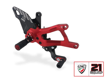 CNC RACING PE414TB Ducati Panigale V4 / V4S (2025+) Adjustable Rearsets (Troy Bayliss Limited Edition) – Accessories in the Motoraider Motorcycle Aftermarket Accessories and Parts Online Shop