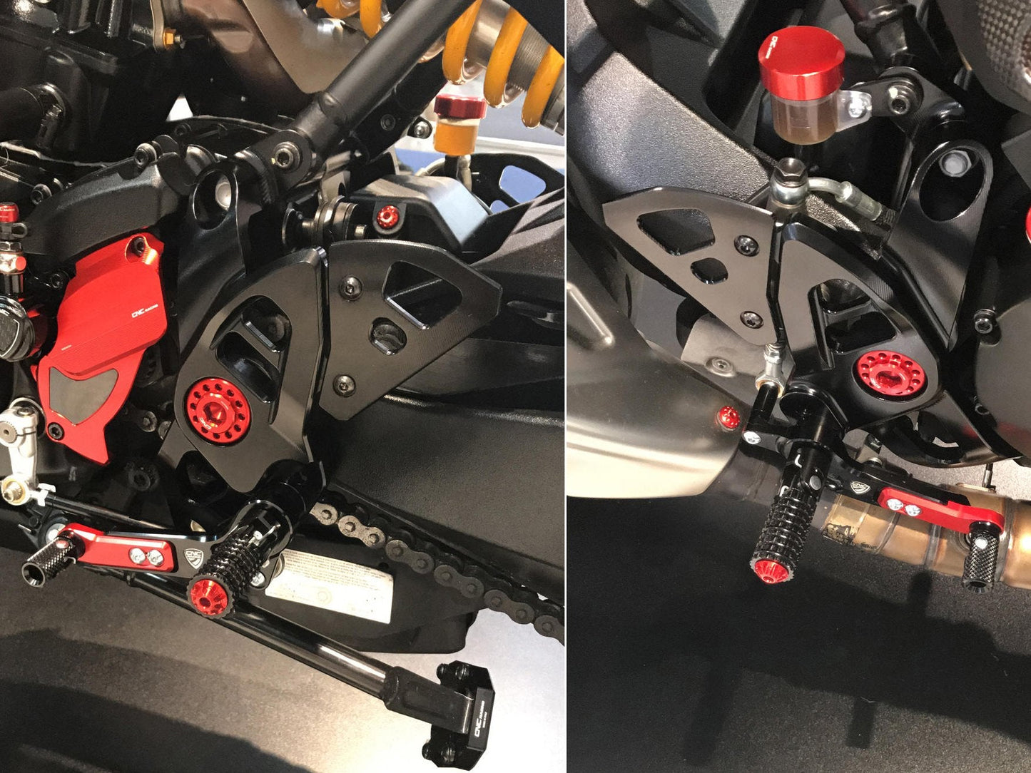 PE444 - CNC RACING Ducati Monster / Supersport Adjustable Rearset – Accessories in the Motoraider Motorcycle Aftermarket Accessories and Parts Online Shop