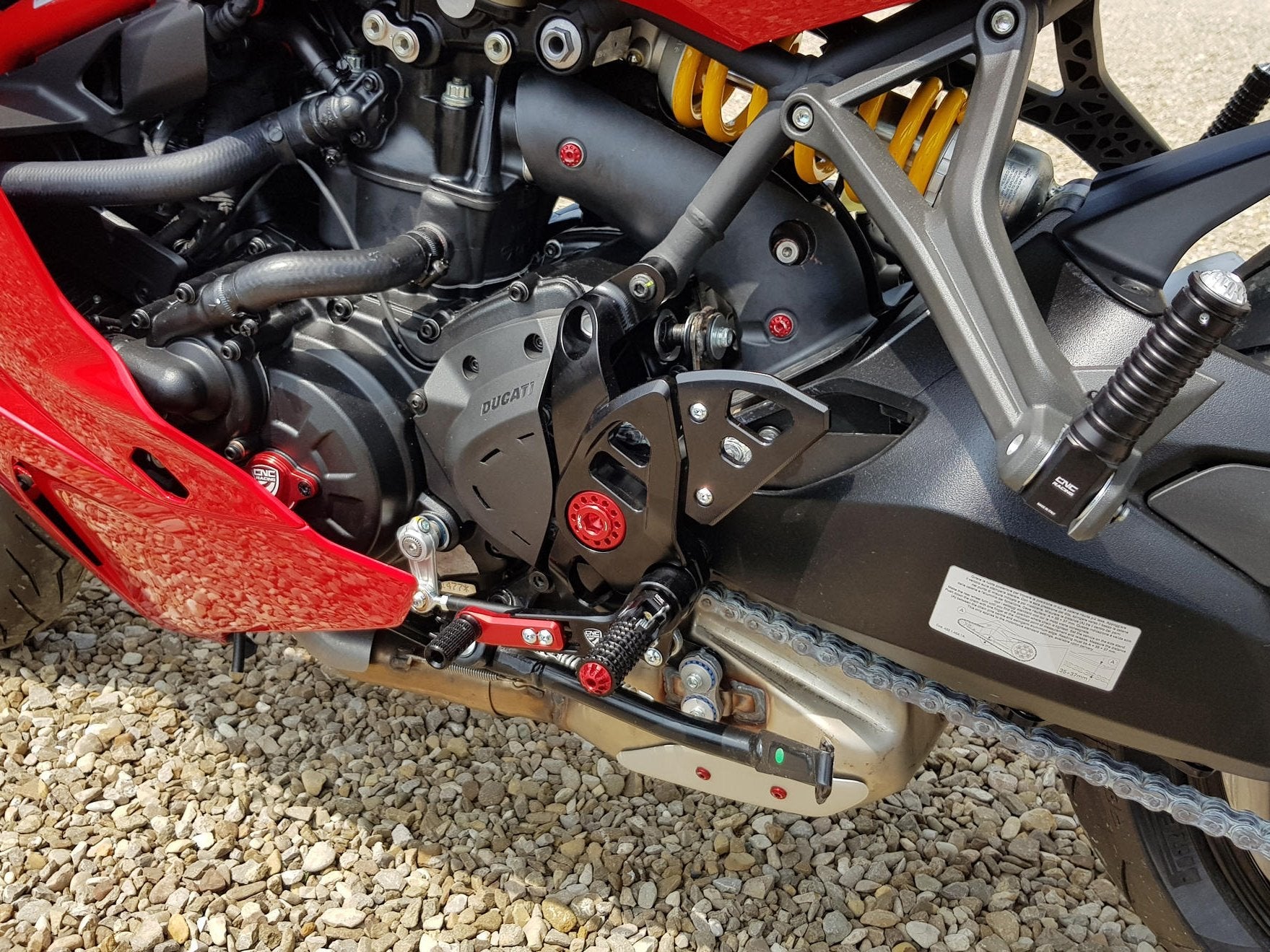 PE444 - CNC RACING Ducati Monster / Supersport Adjustable Rearset – Accessories in the Motoraider Motorcycle Aftermarket Accessories and Parts Online Shop
