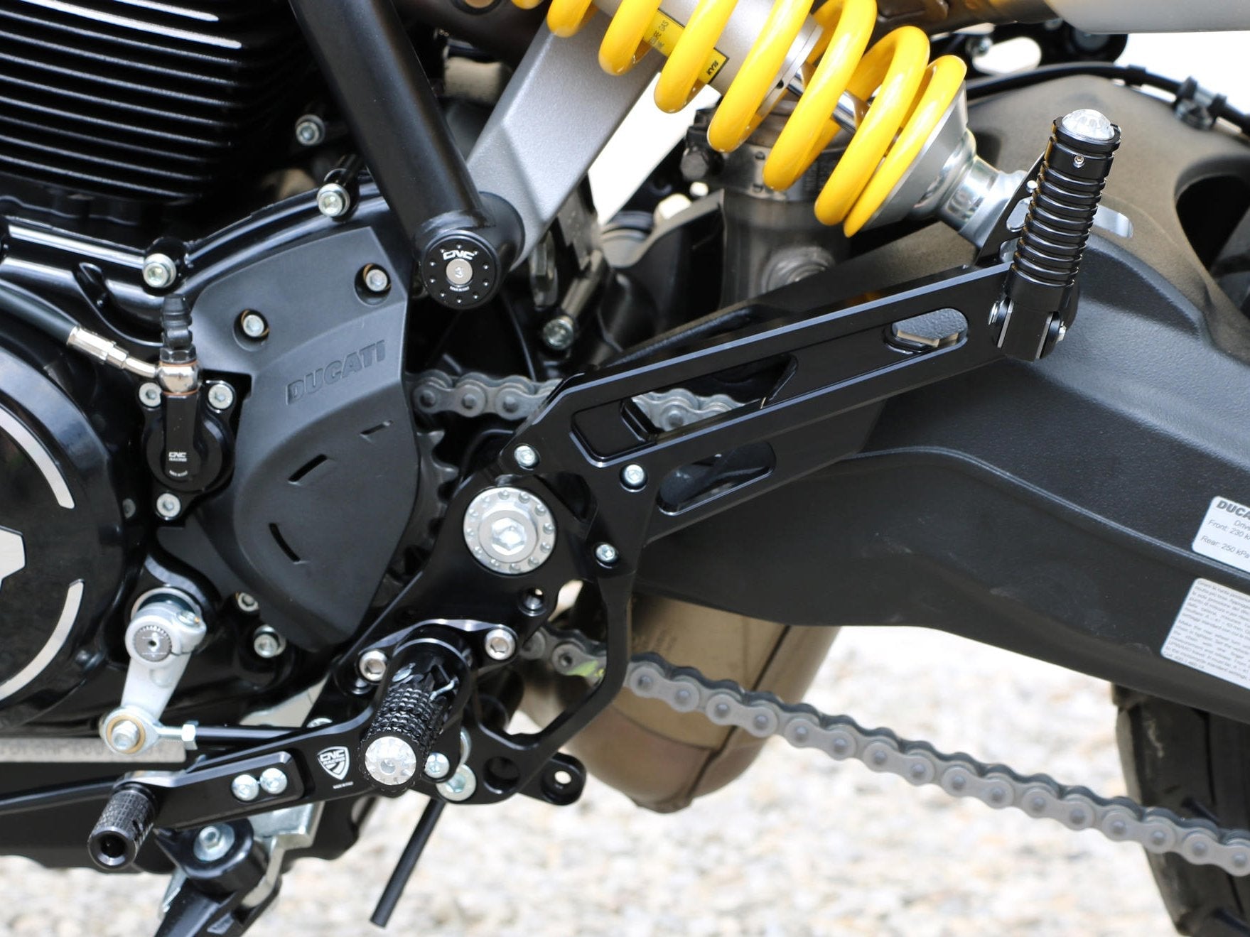 PE445 - CNC RACING Ducati Scrambler / Monster 797 Adjustable Rearset – Accessories in the Motoraider Motorcycle Aftermarket Accessories and Parts Online Shop