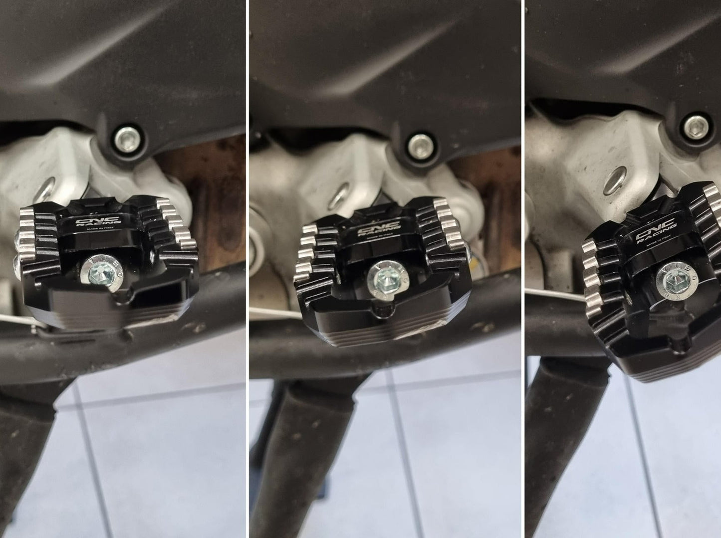PEA22 - CNC RACING Ducati Hypermotard 698 Mono (2024+) Footpegs Adapters (pilot) – Accessories in the Motoraider Motorcycle Aftermarket Accessories and Parts Online Shop