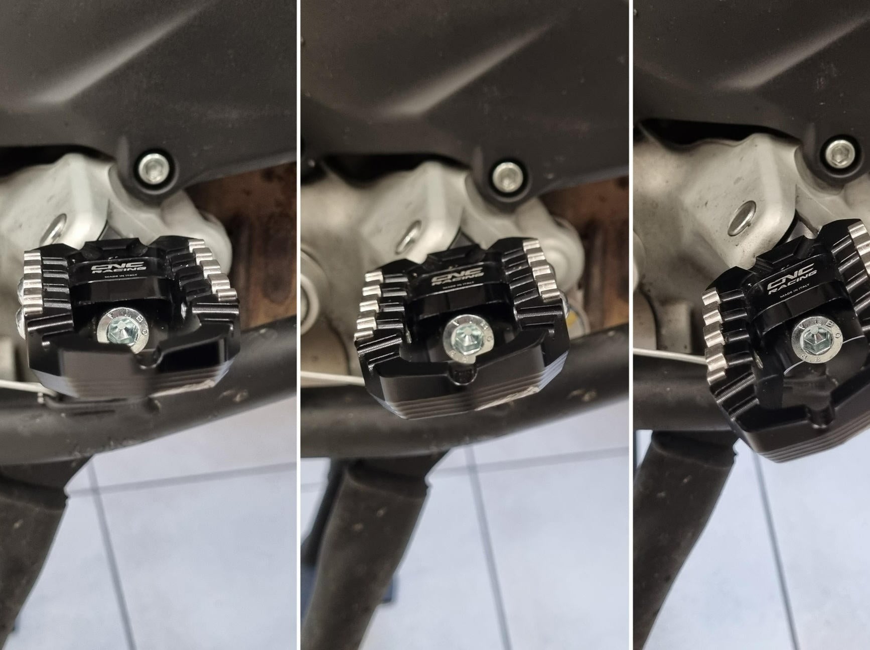 PEA22 - CNC RACING Ducati Hypermotard 698 Mono (2024+) Footpegs Adapters (pilot) – Accessories in the Motoraider Motorcycle Aftermarket Accessories and Parts Online Shop