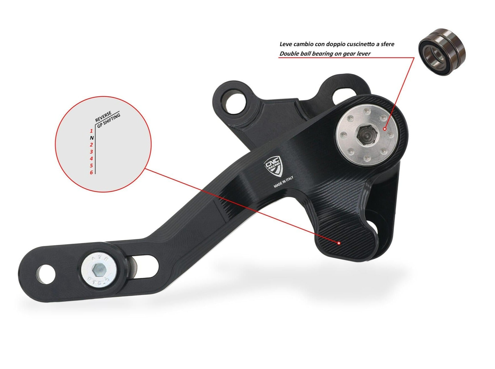PEC07 - CNC RACING Ducati Multistrada V4 / V4S / Pikes Peak (2021+) Gear Lever Reverse Shift (GP, "Slide") – Accessories in the Motoraider Motorcycle Aftermarket Accessories and Parts Online Shop