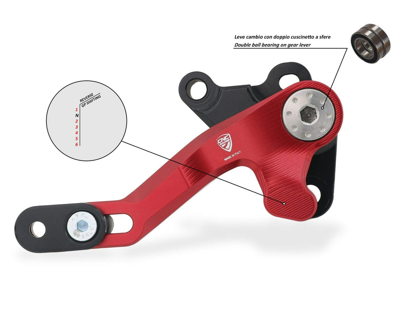PEC07 - CNC RACING Ducati Multistrada V4 / V4S / Pikes Peak (2021+) Gear Lever Reverse Shift (GP, "Slide") – Accessories in the Motoraider Motorcycle Aftermarket Accessories and Parts Online Shop
