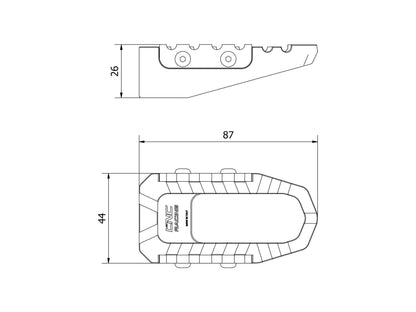 PEP05 - CNC RACING Ducati / MV Agusta Footpegs "Touring" (passenger) – Accessories in the Motoraider Motorcycle Aftermarket Accessories and Parts Online Shop