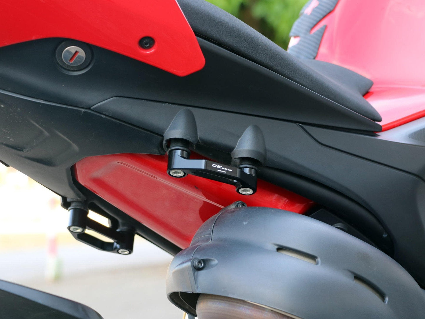 PET52 - CNC RACING Ducati Panigale V4 / Streetfighter (2018+) Rear Footrest Removal Plates – Accessories in the Motoraider Motorcycle Aftermarket Accessories and Parts Online Shop