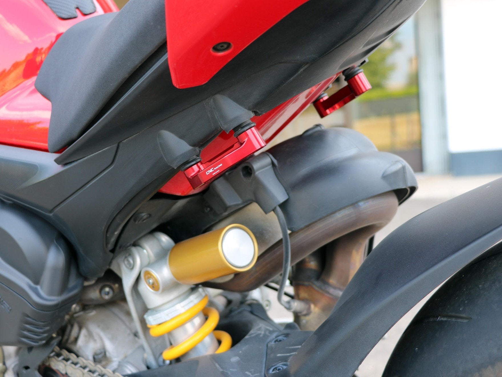 PET52 - CNC RACING Ducati Panigale V4 / Streetfighter (2018+) Rear Footrest Removal Plates – Accessories in the Motoraider Motorcycle Aftermarket Accessories and Parts Online Shop