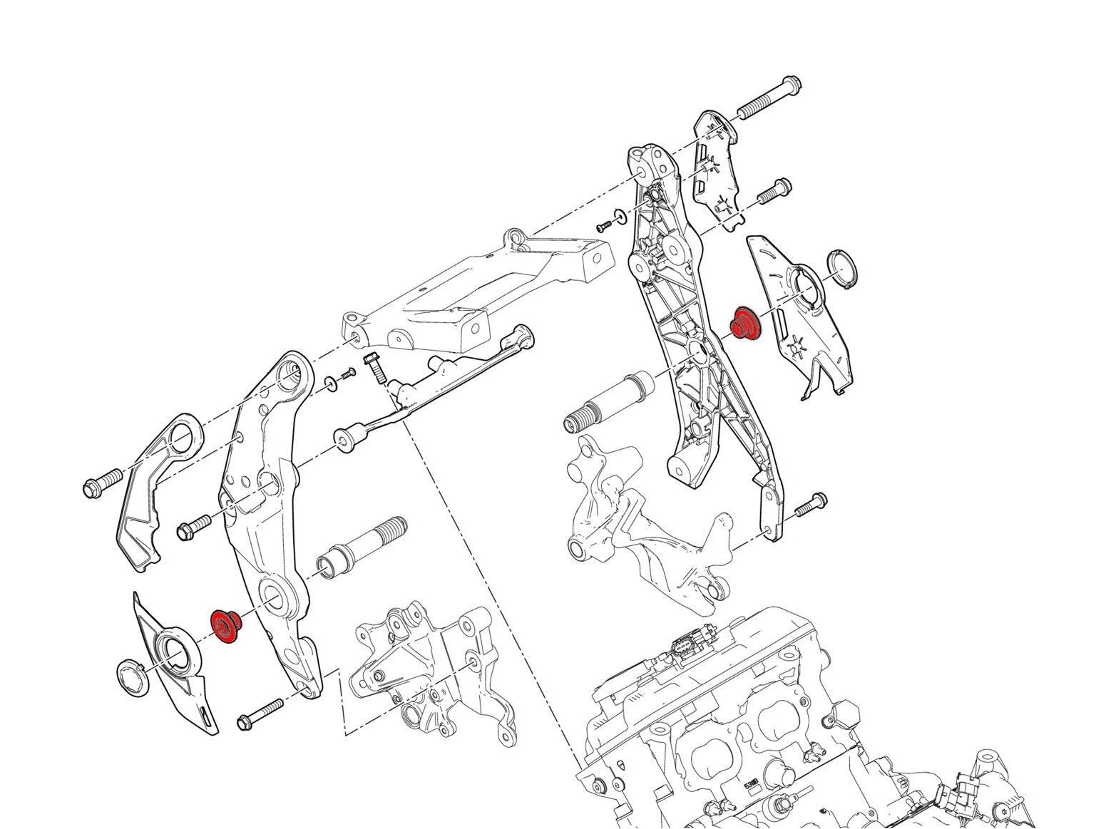 PEV05 - CNC RACING Ducati Diavel V4 / Multistrada V4 (2021+) OEM Rearset Central Bolts – Accessories in the Motoraider Motorcycle Aftermarket Accessories and Parts Online Shop