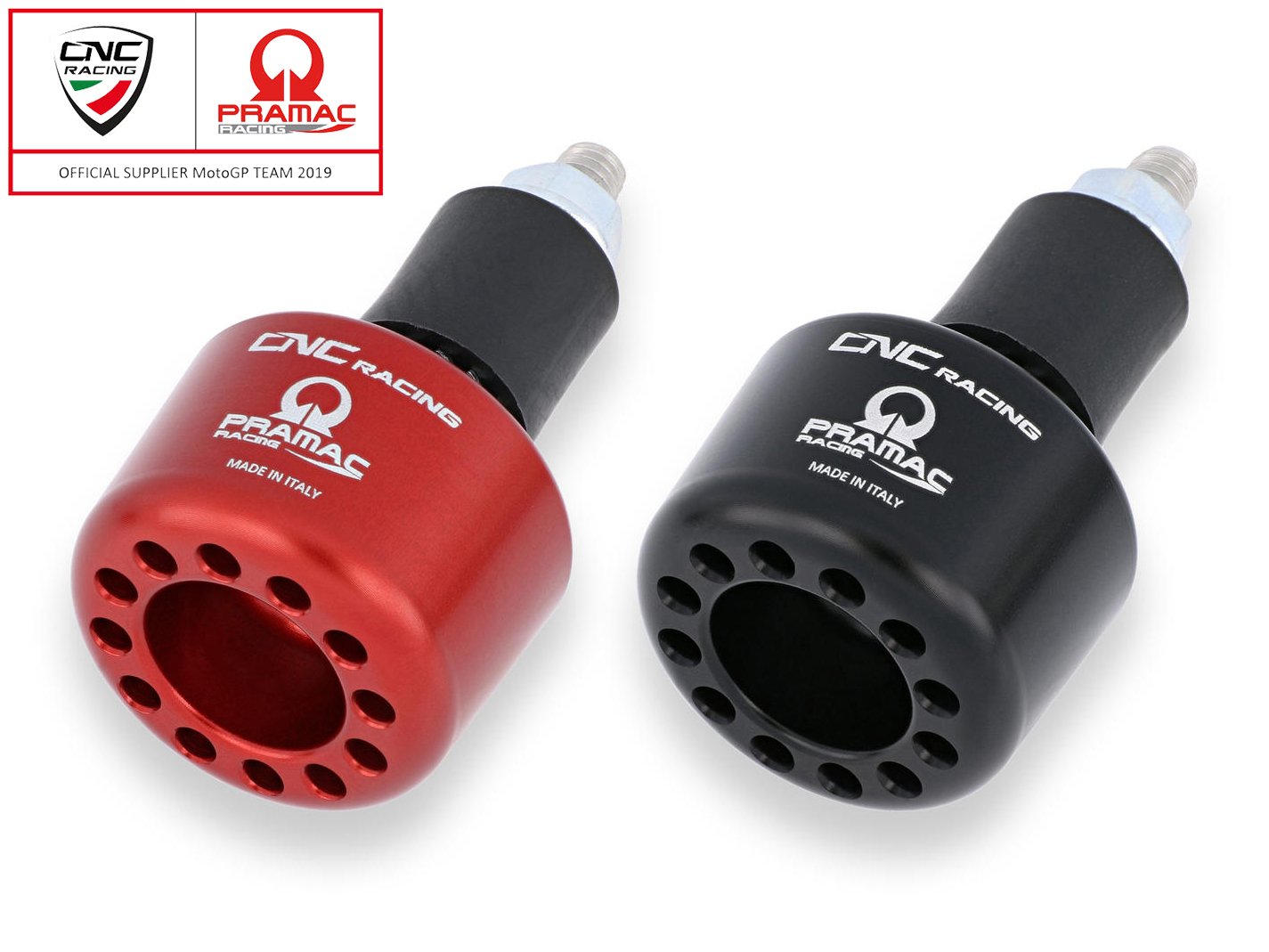 PL001PR - CNC RACING Universal Handlebar Cap (left side; Pramac Racing edition) – Accessories in the Motoraider Motorcycle Aftermarket Accessories and Parts Online Shop
