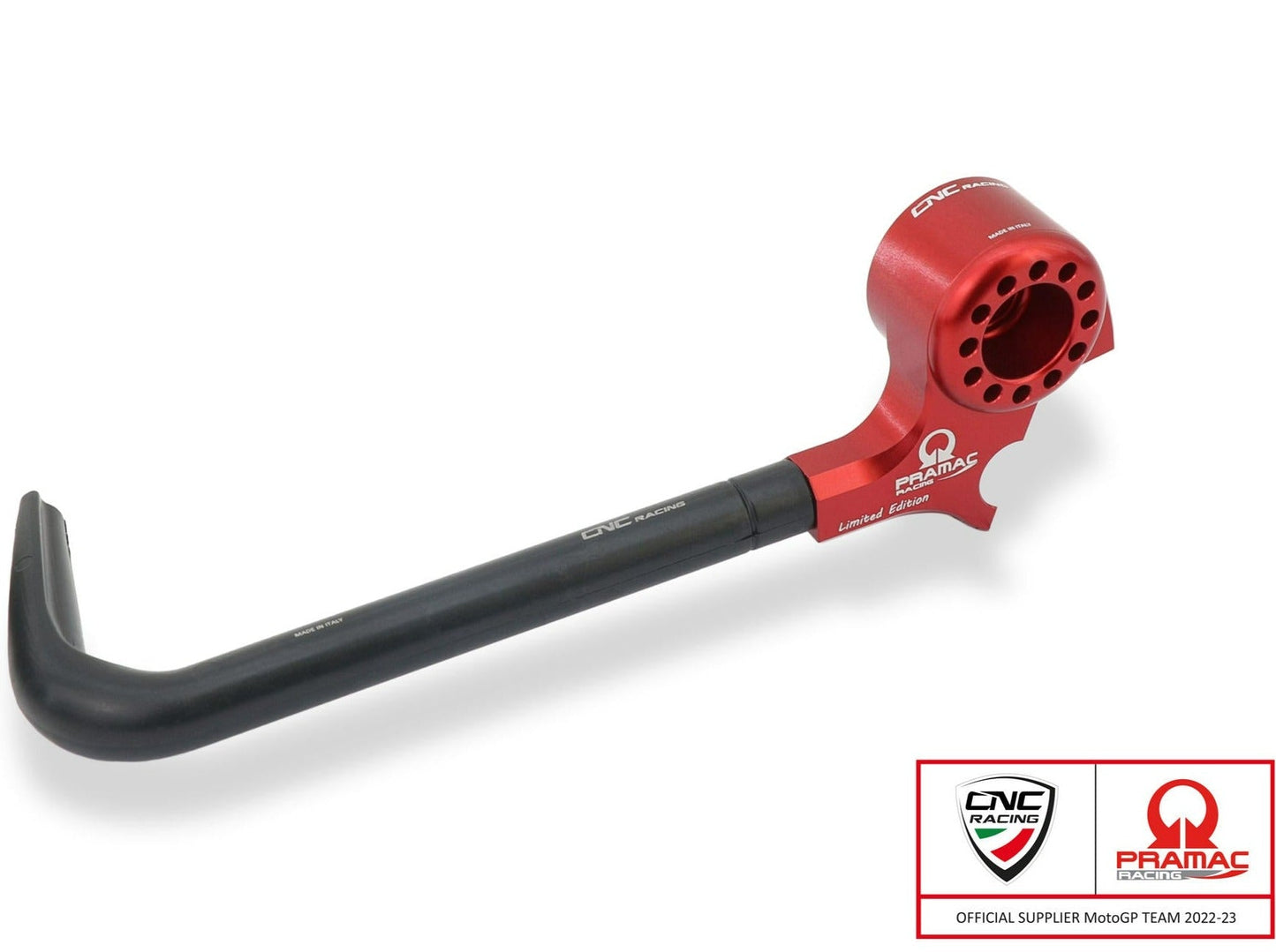 PLM02PR - CNC RACING Aprilia RSV4 (2009+) Racing Clutch Lever Guard (Pramac edition; including adapter) – Accessories in the Motoraider Motorcycle Aftermarket Accessories and Parts Online Shop