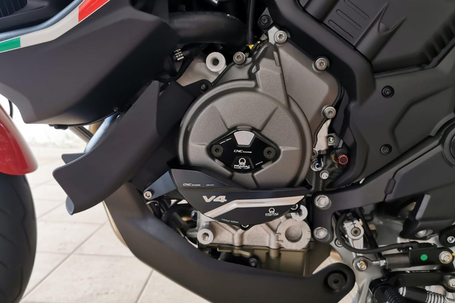 PR319PR - CNC RACING Ducati Multistrada V4 (2021+) Generator Cover Protector (Pramac edition) – Accessories in the Motoraider Motorcycle Aftermarket Accessories and Parts Online Shop