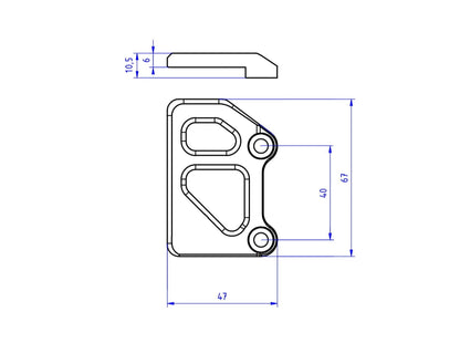 PR324 - CNC RACING Ducati DesertX (2022+) Rear Brake Master Cylinder Protector – Accessories in the Motoraider Motorcycle Aftermarket Accessories and Parts Online Shop