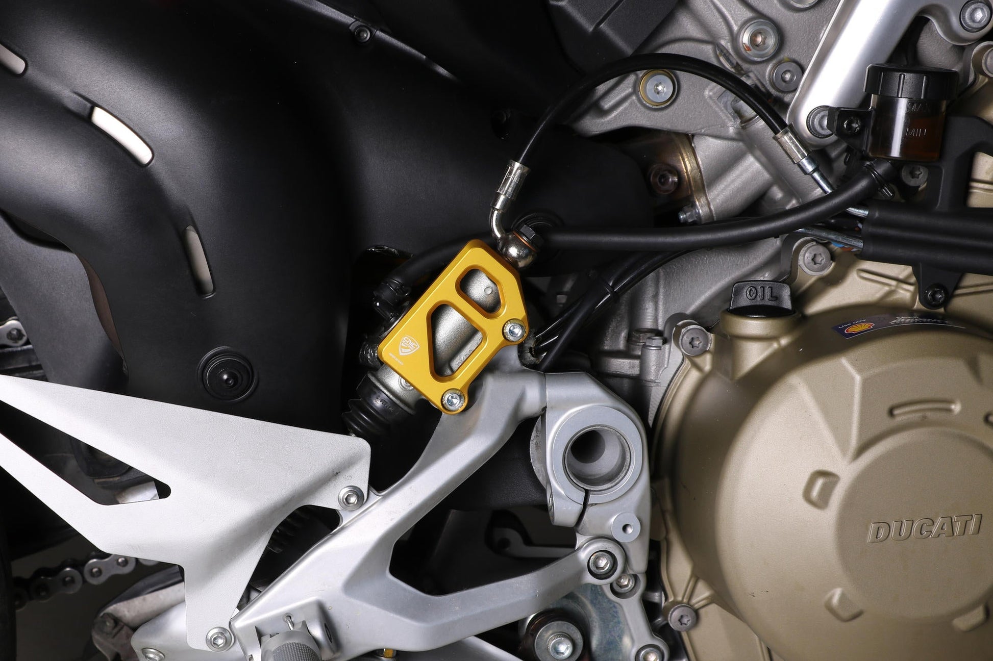 PR325 - CNC RACING Ducati / Moto Guzzi Rear Brake Master Cylinder Protector (for OEM rearset) – Accessories in the Motoraider Motorcycle Aftermarket Accessories and Parts Online Shop